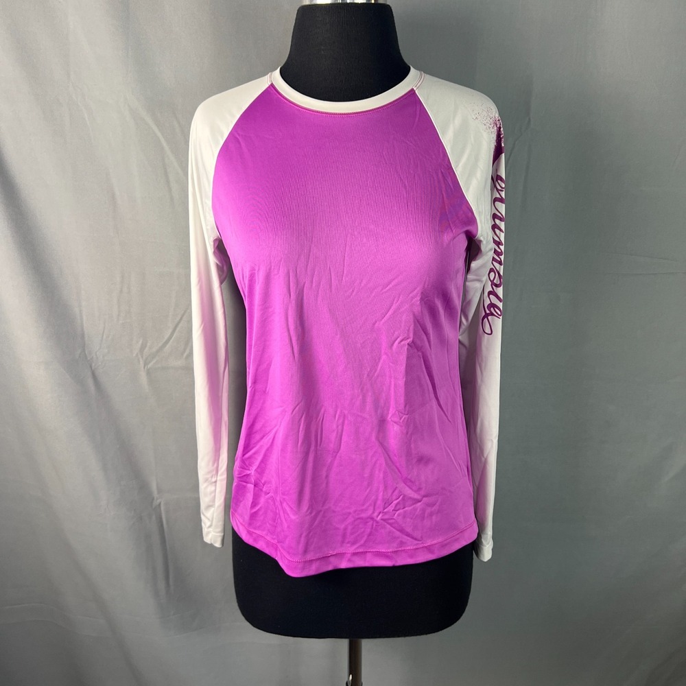 Columbia Sportswear PFG Rash Guard Swim Shirt Womens S Purple White Omni Shade